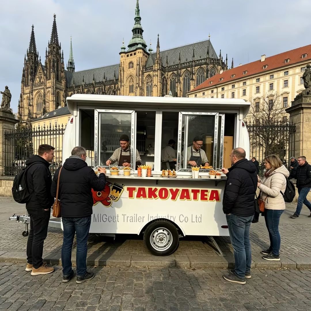 Food Snacks Business - Carrello Mobile Personalizzato con Stampa Cartoon