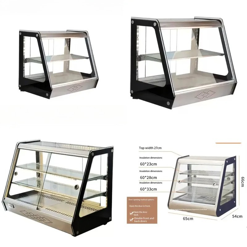 Snacks Food Warmer - Vetrina Riscaldante Commerciale in Vetro per