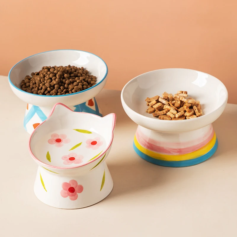 Food Snacks To Eat - Ciotola Rialzata in Ceramica per Gatti,