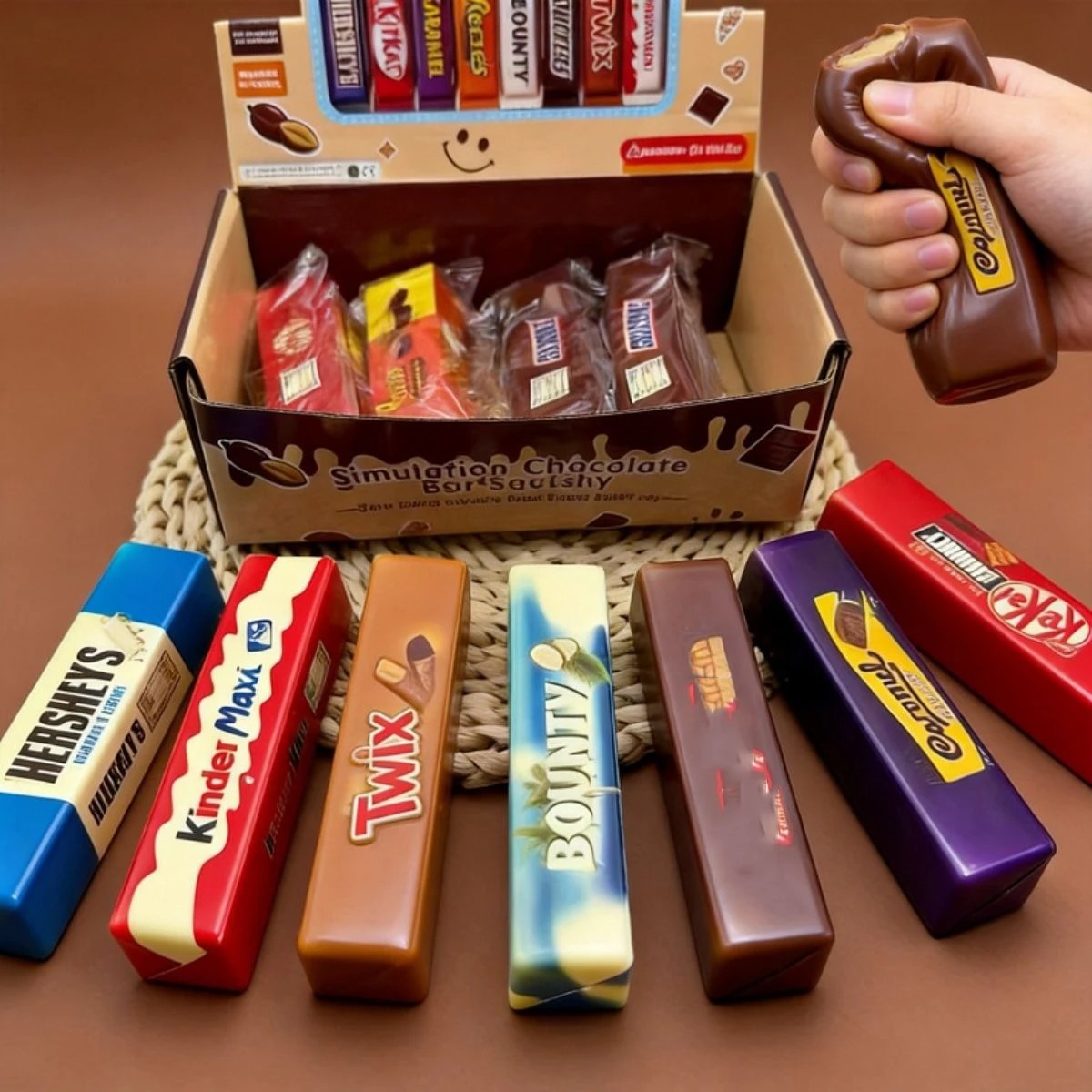 Junk Food Snacks - 1-8 Pezzi di Bastoncini di Cioccolato