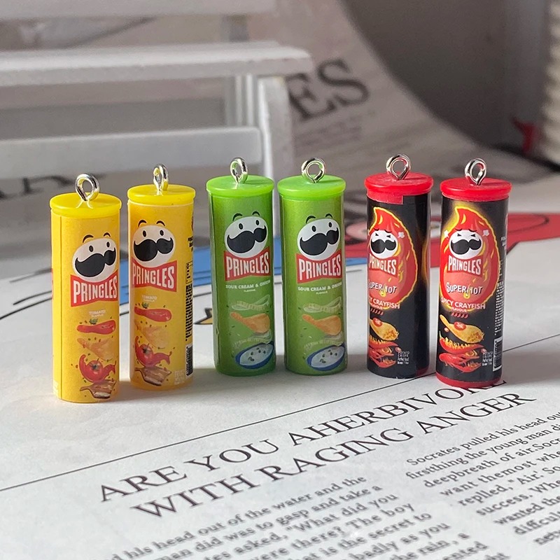 Food Snacks Chips - 10 pezzi di ciondoli in resina