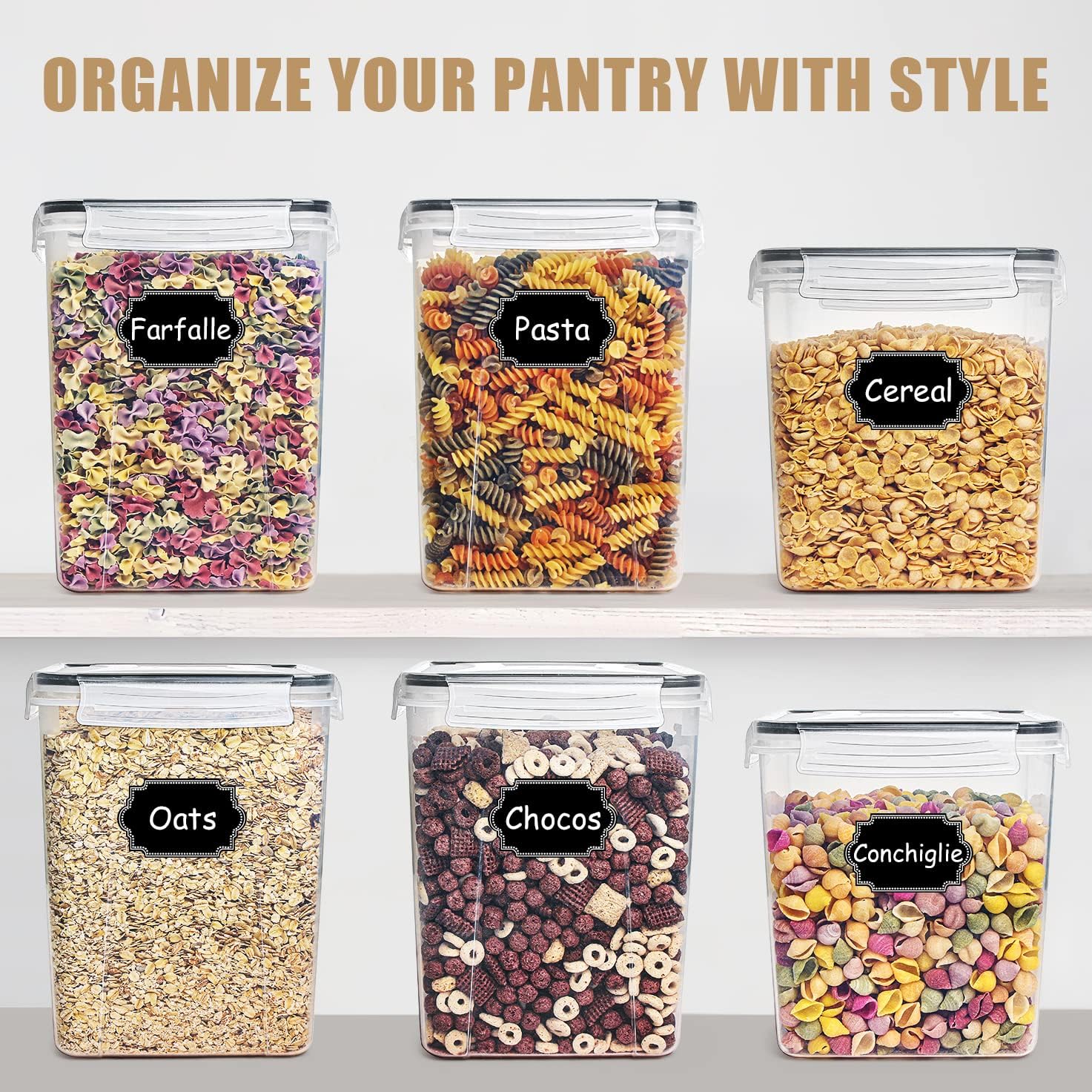 Tyrixma, set da 4 contenitori  - Snacks Food Labels recensione e prezzo