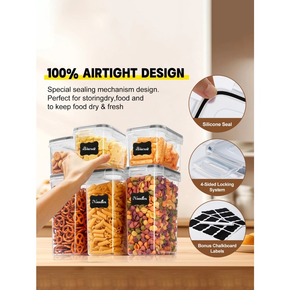 Set da 24 contenitori ermetici - Snacks Food Labels recensione e prezzo